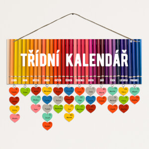 Dárek pro učitelku - Třídní kalendář v pestrých barvách