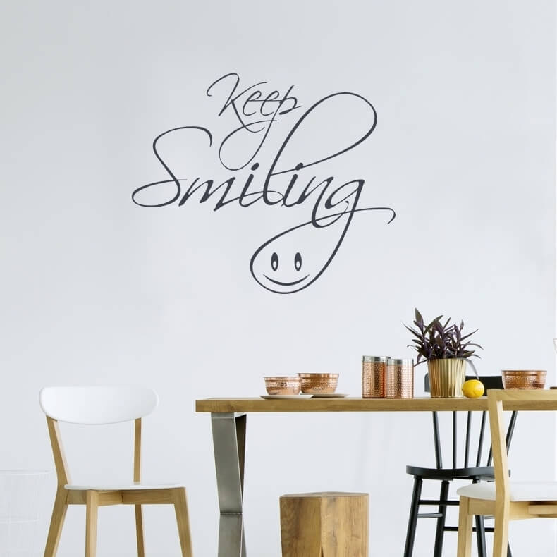 Samolepka na zeď - Keep smiling