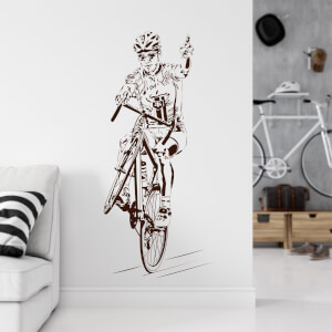 Samolepka na zeď - Cyklista