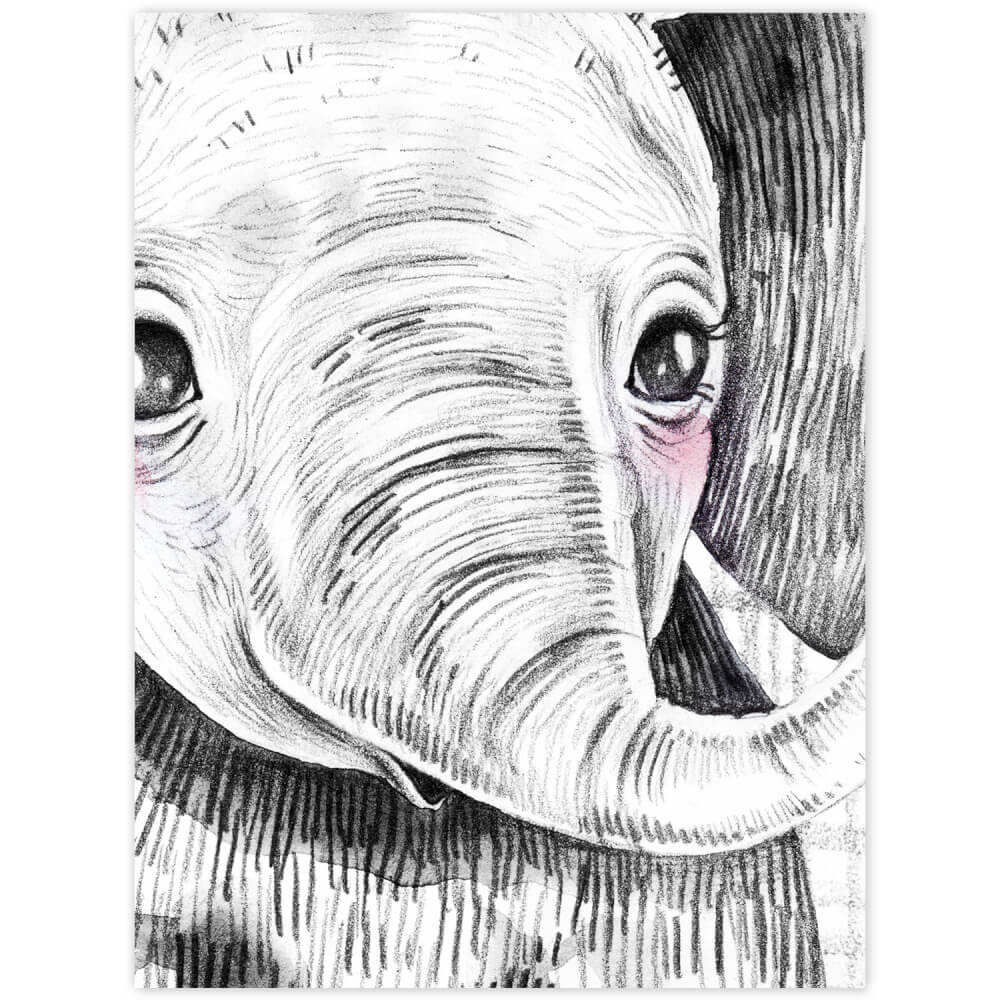Obraz do dětského pokoje - Dekorace se slonem
