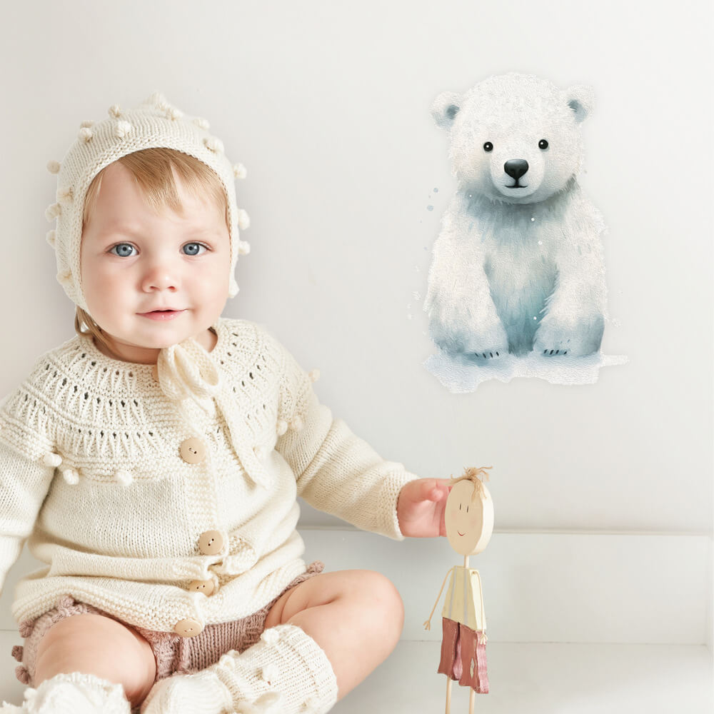 Malý lední medvěd - Samolepka se zvířátkem